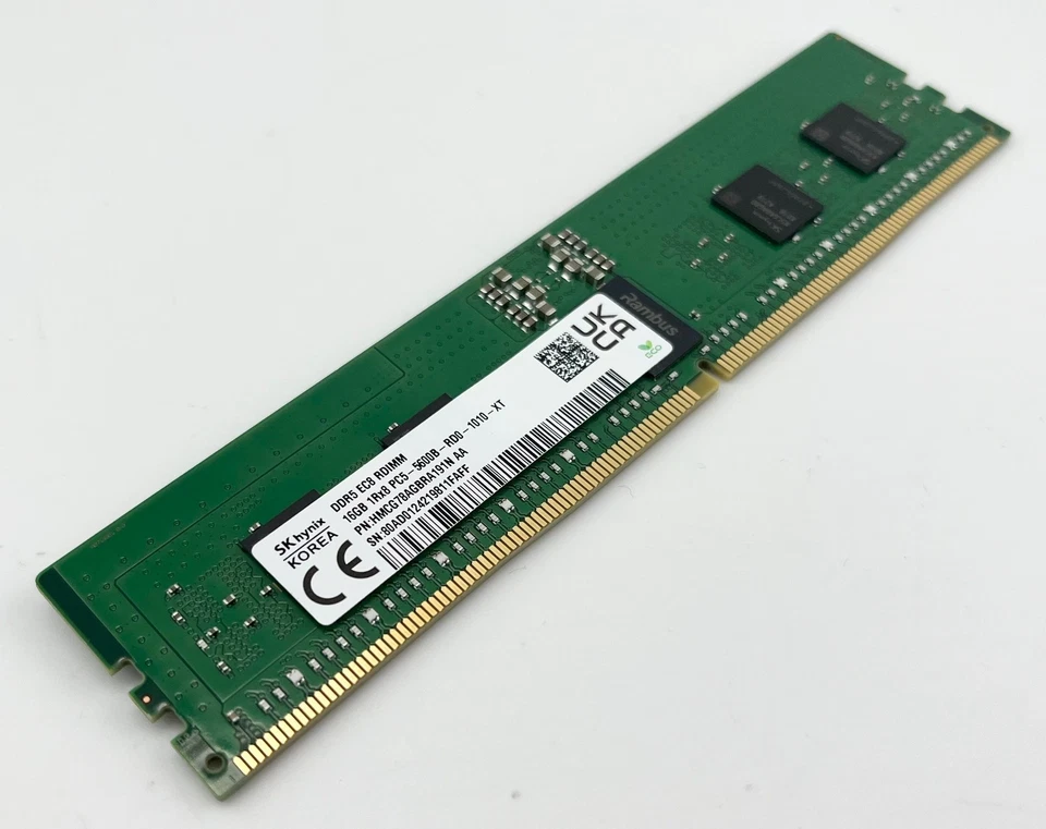 Hynix HMCG78AGBRA191N 16GB (1x16GB) 1Rx8 DDR5 5600MHz PC5-44800 Memory Module - Image 1 of 4
