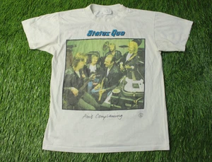 STATUS QUO WORLD TOUR 1988 VINTAGE BAND Y2K SHIRT JERSEY CALIBER ORIGINAL SIZE M - Picture 1 of 12