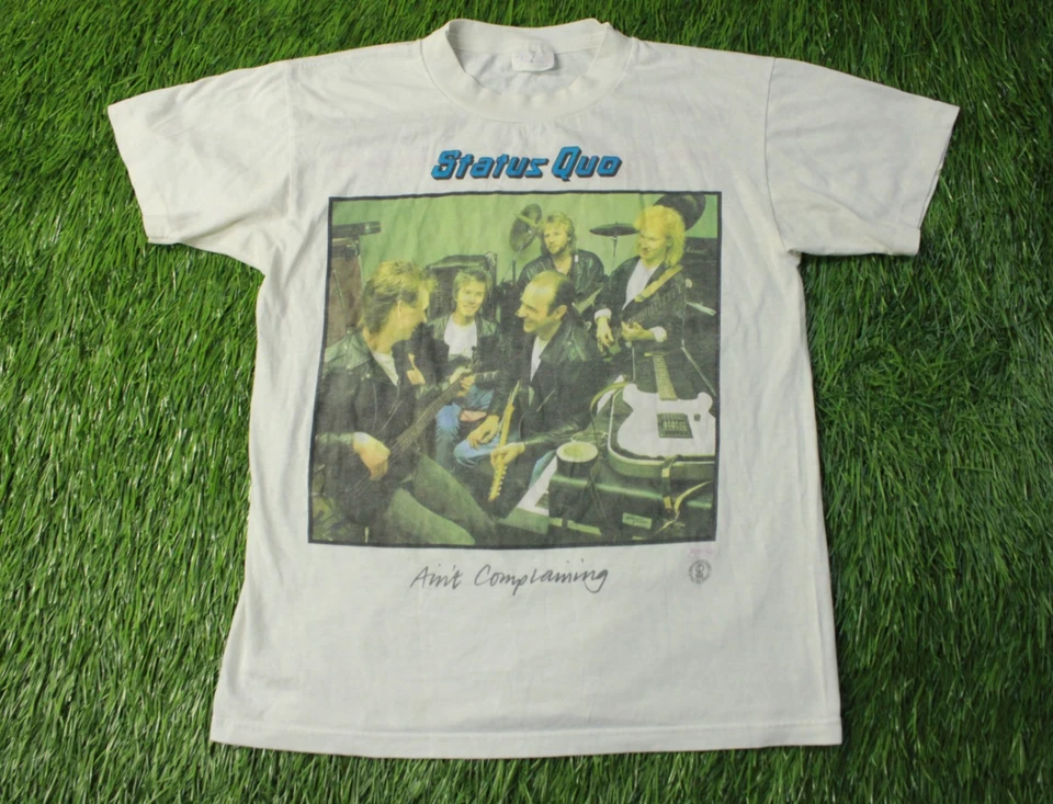 STATUS QUO WORLD TOUR 1988 VINTAGE BAND Y2K SHIRT JERSEY CALIBER ORIGINAL SIZE M - Image 1 of 4
