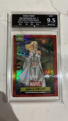 Topps Marvel Chrome 2024 Emma Frost /5 True Red 9.5 Grade - Image 1 of 2