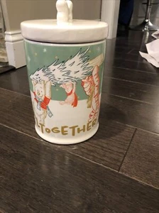 Winnie The Pooh Cookie Jar Altogether At Christmas - Picture 1 of 7