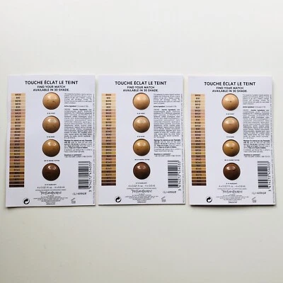 3 Yves Saint Laurent Awakening Foundation Sample Ivory Sand Warm Toffee - Image 1 of 3