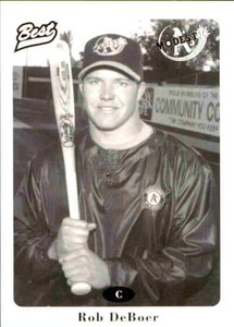 1996 Modesto A's Best #8 Rob DeBoer Omaha Nebraska NE Baseball Card