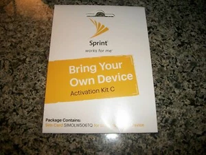 KIT CARTE SIM D'ACTIVATION SPRINT APPORTEZ VOTRE PROPRE APPAREIL C SIMOLW506TQ NEUF - Photo 1 sur 1