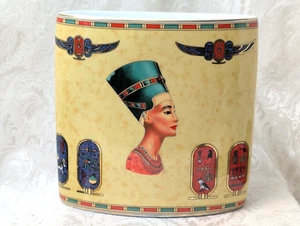 King Tut Porcelain Vase Fathi Mahmoud Vintage - Picture 1 of 12