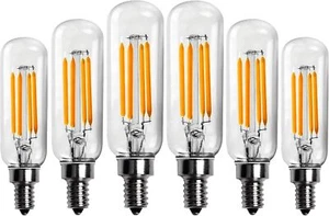 T25 E12 LED Bulb, 2700K Warm White 4W 400LM T6 Shape Bulbs, FCC Listed - Picture 1 of 15