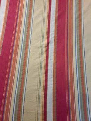 Funda nórdica Pottery Barn Serape mezcla de lino a rayas terracota suroeste F/Q  Foto 1 de 4