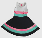 LOT Apparel Dress Girls 4 Multicolor Knit Fit n Flare Sleeveless Bow Accent