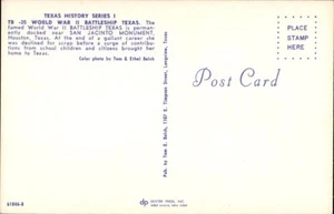 Navy Ship TB-35 World War II Battleship Texas Postcard - Picture 1 of 1