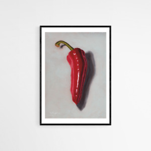 Giclee Grafica Stampe Di Grande Rosso Pepper. Alto Qualità A5, A4 E A3 Arte