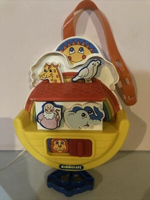 Vintage Kiddicraft Noah’s Ark Baby Crib Toy Musical Row Your Boat Animals Move - Image 1 of 4