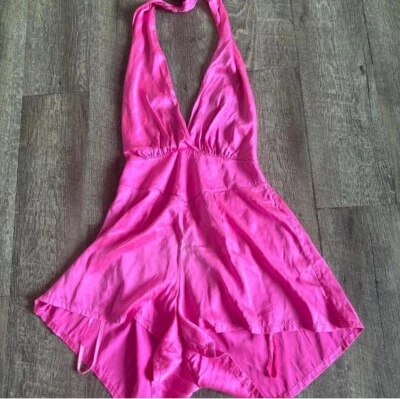 Hot розовый Victoria's Secret золотой этикетки шелковый комбинезон - Изображение 1 из 4