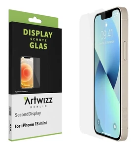 Artwizz SecondDisplay iPhone 13 mini Schutzglas 100% Glas kristallklar - Picture 1 of 1