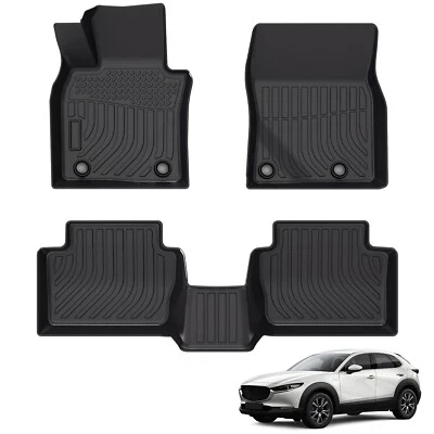 Floor Mats Liner Carpets For 2020-2025 Mazda CX-30 TPE Rubber All Weather - Image 1 of 4