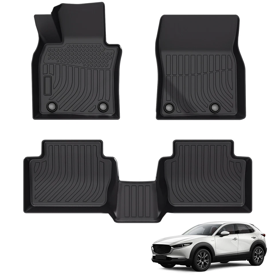 Floor Mats Liner Carpets For 2020-2025 Mazda CX-30 TPE Rubber All Weather - Image 1 of 4