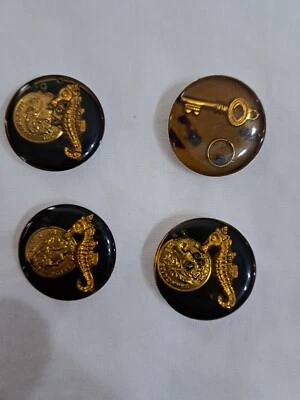 Set of 4 Handmade Steampunk 1" Buttons (ERBX) - image 1 of 2