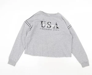 Primark Girls Grey Polyester Blend Sweatshirt Size 12-13 Years - Los - Picture 1 of 10