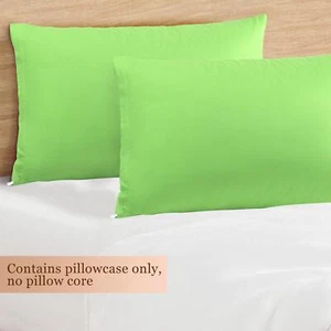 Egyptian Cotton Pillow Cases Hidden Zipper Pillowcase Standard Queen King 2 Pack - Picture 1 of 20