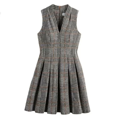 Women's ELLE Black/White/Brown Plaid Fit & Flare Dress Size S NEW WITH TAGS  - Image 1 of 4