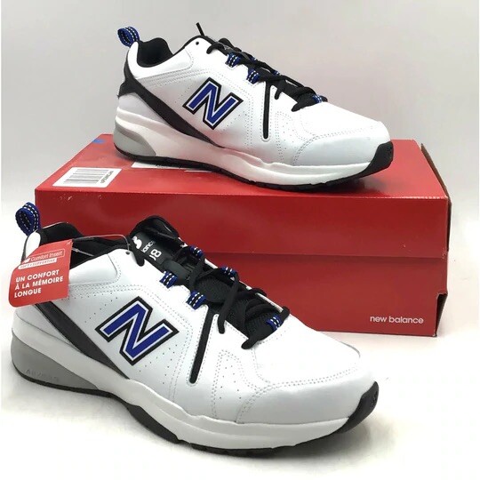 White LEATHER Cross Training Shoes 