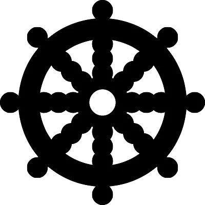 DV Dharma Wheel Traditional Vinyl Sticker Decal Yoga Buddha - Choose Size & Color