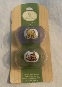 Disney Classic Pooh Pacifier Two Infant Pacifiers NIP - Picture 1 of 4