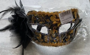 Venezianische Augenmaske ** Gold/ Schwarz** Maskenball - Bild 1 von 1