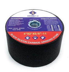 4 inch Silicon Carbide Grinding Stone with 5/8 Arbor for Grinding Masonry (80... - Picture 1 of 4