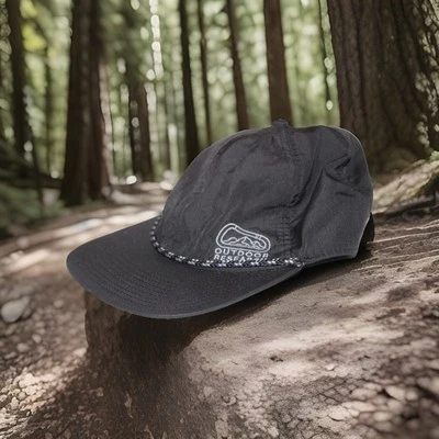 Gorra Rumney Outdoor Research Gorra Negra Correa Cuerda Senderismo Naturaleza Sombrero Clásico Foto 1 de 4