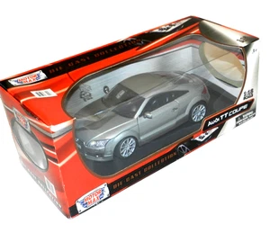Coche modelo diecast Motormax 2007 escala 1/18 Audi TT 8J cupé gris puertas abiertas MKII - Imagen 1 de 14