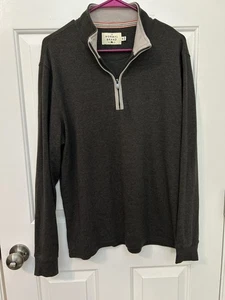 The Normal Brand Men's Sz Med 1/4 Zip Sweater Puremeso Weekend Charcoal Gray - Picture 1 of 7