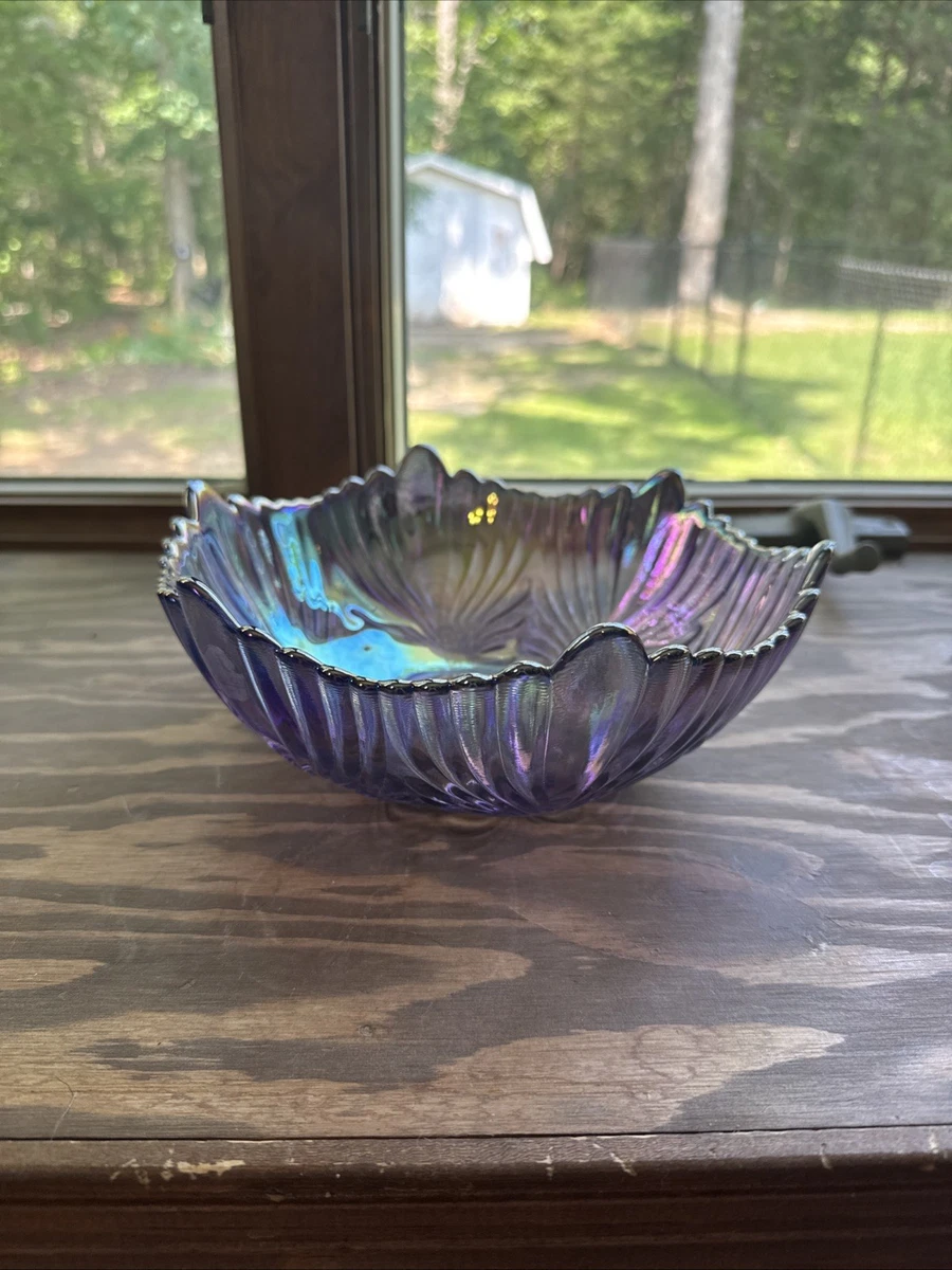 Carnival Glass カーニバルガラス ボール オーロラ パープル ② Carnival Glass カーニバルガラス ボール オーロラ パープル fenton