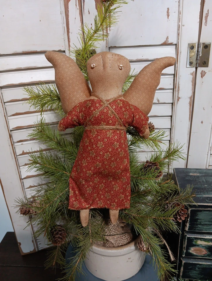 Armario arte popular primitivo muñeca pradera adorno ángel  Foto 1 de 1