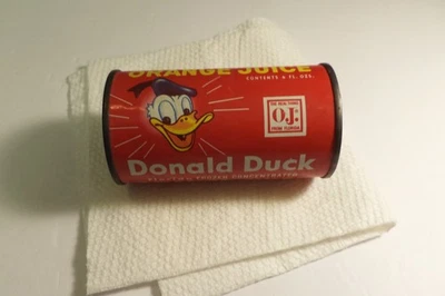 VTG DONALD DUCK ORANGE JUICE CAN BANK LAKE WALES FLORIDA 1950'S - Image 1 of 4