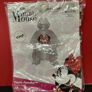 Disney Minnie Mouse Waterproof Youth Poncho By Jerry Leigh NEW - Picture 1 of 1