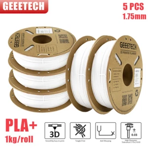 Filamento Geeetech PLA+ blanco 1,75 mm filamentos de impresión 3D más rápidos 5 piezas 1 kg/rollo - Imagen 1 de 7