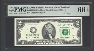 United States-Federal Reserve 2 Dollars 2009 Fr#1939-D (DA Block) UNC Grade 66 - Picture 1 of 2