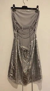 Vestido Brillante plateado nuevo. Lucy in the sky - Los Angeles. - Imagen 1 de 3