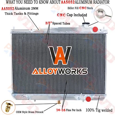 3 Row Core Radiator For 1998-2004 Nissan Frontier/2000-2004 Xterra 2.4L 3.3L AT - Image 1 of 4