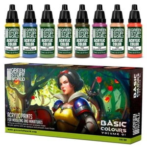 Set Pintura - Básicos - Aerografo y Pincel acrilico colores 17ml - Imagen 1 de 3