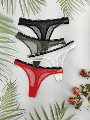 Damen Unterwäsche String Unterhose Slips Spitzenslips Sexy Dessous Durchsichtig - Bild 1 von 4