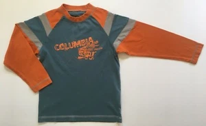Columbia Sz 4 Boys Graphic/Colorblock Blue/Orange Long Sleeve Raglan Tee, NWOT - Picture 1 of 5