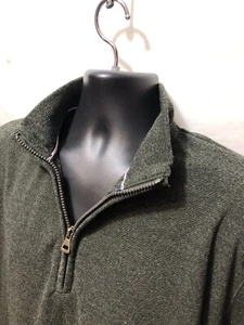 Men’s Original Weatherproof Green Half-Zip Sweater Sz L Fleece Polyester Blend - Picture 1 of 4