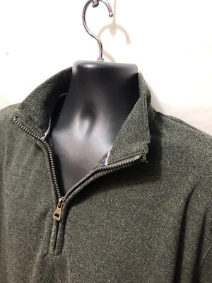 Men’s Original Weatherproof Green Half-Zip Sweater Sz L Fleece Polyester Blend - Image 1 of 4