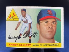 1955 Topps Baseball Card Harry Elliott #137 St. Louis Cardinals