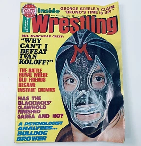 Inside Wrestling Magazine November 1975 Bruno Sammartino Mil Mascaras - Picture 1 of 5
