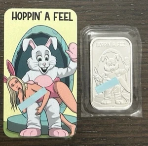 CMG Mint Hoppin A Feel Silver Art Bar Proof Like 1 OzT .999 Mintage 150 W COA - Picture 1 of 4
