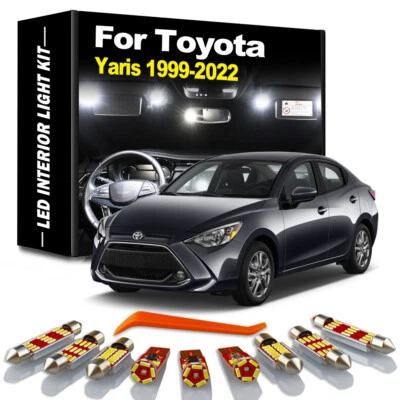 Kit de luces LED interiores para mapa de cúpula Canbus para Toyota Yaris 1999-2022 bombillas LED para coche Foto 1 de 4
