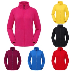 Womens Ladies Fleece Jacket Full Zip Up Warm Classic Micro Fleece Anti Pill Tops - Picture 1 of 21