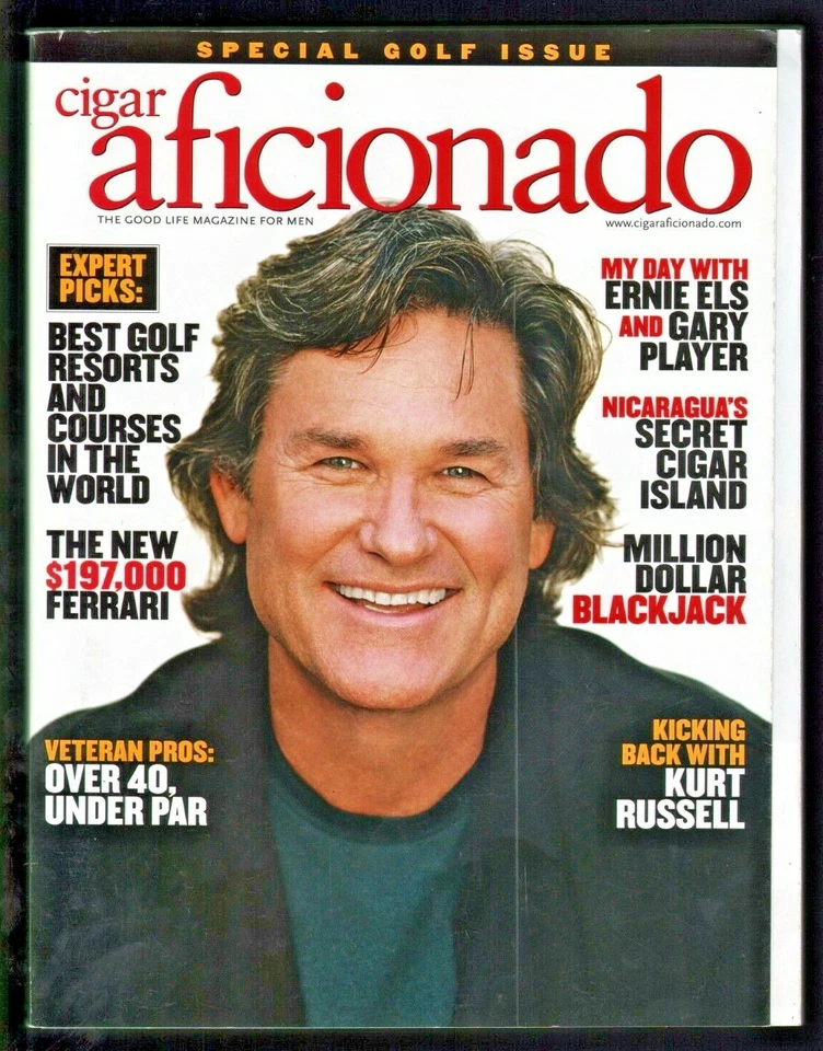 2006 Май / Июнь Сигара Aficionado - Курт Рассел - Специальный Выпуск для Гольфа - Изображение 1 из 4